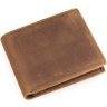Компактное мужское портмоне из винтажной кожи светло-коричневого цвета Vintage (14439) - 1