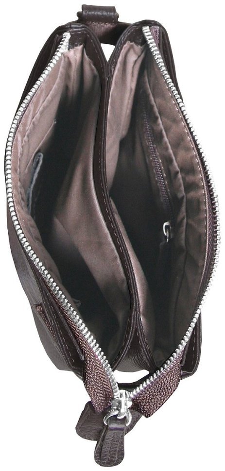 Міська чоловіча сумка планшет із фактурної шкіри з текстильним плечовим ременем Vip Collection 102481 коричневого кольору фото №7 Міська чоловіча сумка планшет із фактурної шкіри з текстильним плечовим ременем Vip Collection 102481 коричневого кольору modnotak фото №7