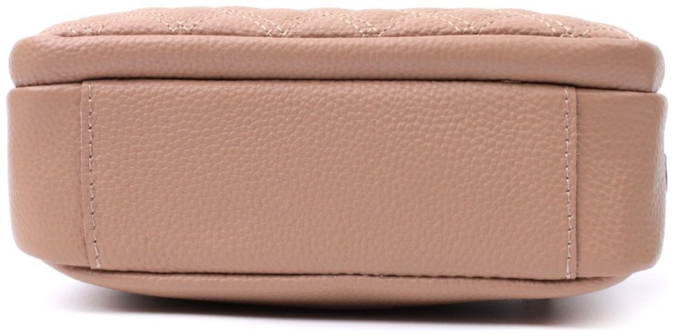 Стильная женская сумка с ромбовидной строчкой из натуральной кожи Vintage 22637 Бежевая фото №6 Стильная женская сумка с ромбовидной строчкой из натуральной кожи Vintage 22637 Бежевая modnotak фото №6