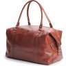 Рыжая дорожная сумка из натуральной кожи с уплотненным дном SHVIGEL (00882) - 1
