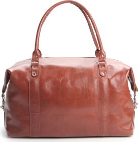 Руда сумка з натуральної шкіри з ущільненим дном SHVIGEL (00882)