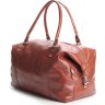 Рыжая дорожная сумка из натуральной кожи с уплотненным дном SHVIGEL (00882) - 4