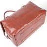 Рыжая дорожная сумка из натуральной кожи с уплотненным дном SHVIGEL (00882) - 6