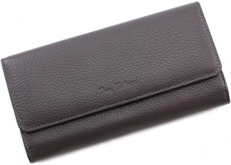 Женский кожаный кошелек серого цвета Tony Bellucci (10532)