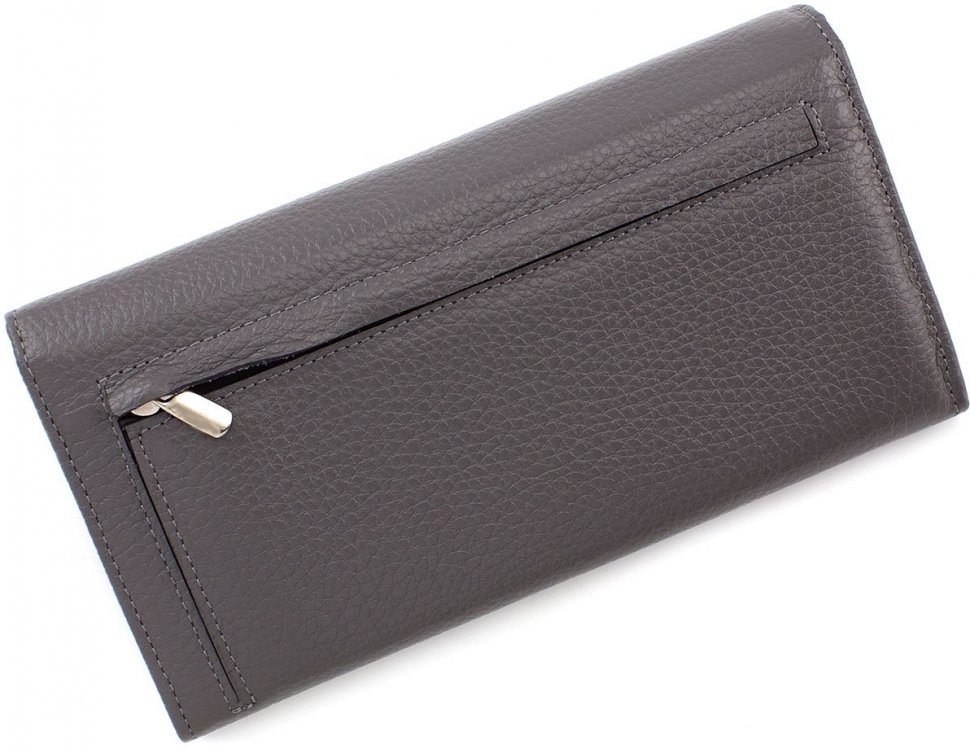 Жіночий шкіряний гаманець сірого кольору Tony Bellucci (10532)