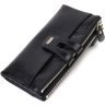 Місткий жіночий гаманець чорного кольору з натуральної шкіри CANPELLINI (2421717) - 1