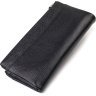Вместительный женский кошелек черного цвета из натуральной кожи CANPELLINI (2421717) - 2