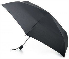 Зонт Fulton Open&amp;Close Superslim-1 L710 Black (складной, автомат, универсальный) однотонный черный 93781