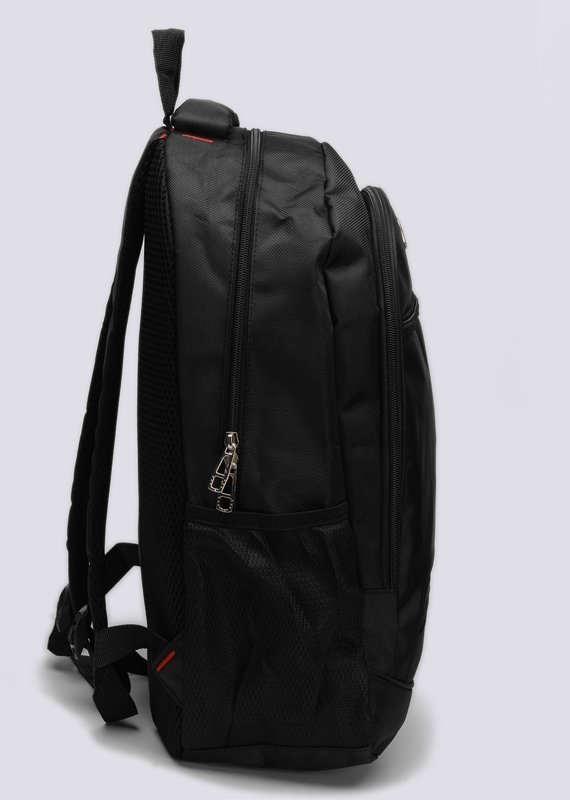 Чоловічий чорний міський рюкзак з поліестеру на два відділення Monsen (22132)