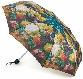 Зонт женский Fulton National Gallery Minilite-2 L849 Flowers in a Vase (механика, складной, разноцветный с принтом цветов) 93881