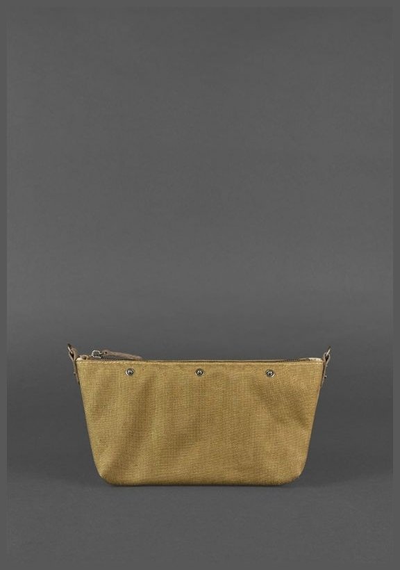 Плетеная женская сумка на плечо из кожи темно-коричневого цвета BlankNote Пазл S (12755)