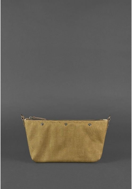 Плетеная женская сумка на плечо из кожи темно-коричневого цвета BlankNote Пазл S (12755)