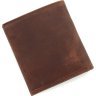 Мужское коричневое портмоне с зажимом для купюр из винтажной кожи Karya (21752) - 3