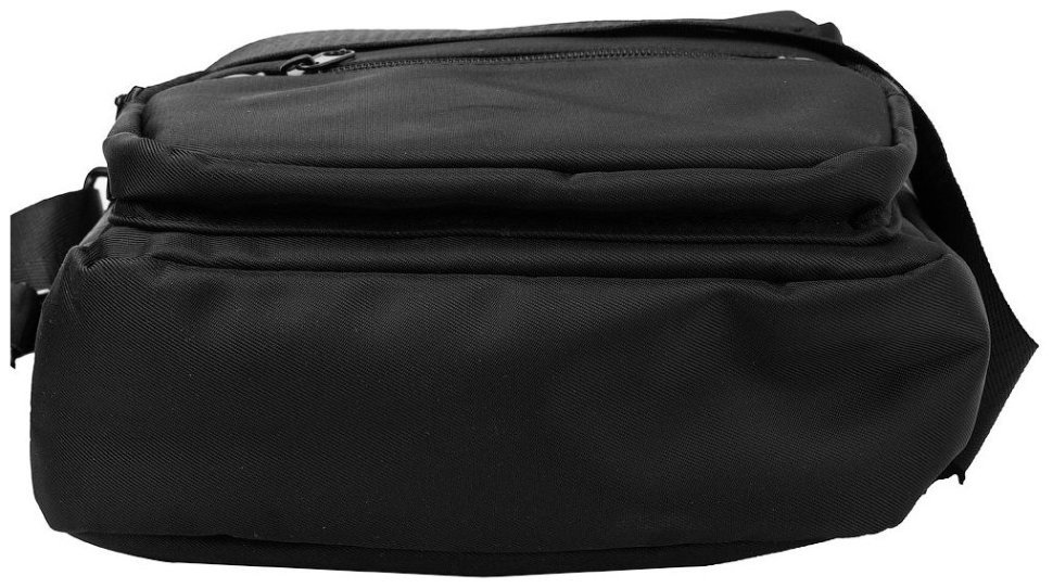 Чоловіча сумка із міцного текстилю через плече Borderline чорного кольору 93981 modnotak фото №5