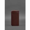 Вместительный кожаный кошелек бордового цвета на молнии BlankNote (12619) - 5
