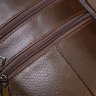 Чоловіча шкіряна сумка-барсетка з натуральної шкіри темно-коричневого кольору Vintage (20394) - 8