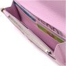 Довгий жіночий гаманець з натуральної шкіри рожевого кольору з клапаном Tony Bellucci (2421964) - 5