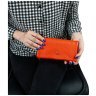 Женский кошелек из фактурной кожи с RFID-защитой на кнопке Ashwood J56 94181 оранжевого цвета фото №10 Женский кошелек из фактурной кожи с RFID-защитой на кнопке Ashwood J56 94181 оранжевого цвета modnotak фото - 10