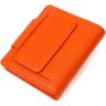 Оранжевый женский кошелек из натуральной кожи флотар на кнопке Tony Bellucci (2422064) - 2