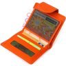 Оранжевый женский кошелек из натуральной кожи флотар на кнопке Tony Bellucci (2422064) - 4