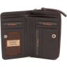 Темно-коричневий гаманець вертикального типу з зернистою шкіри Tony Bellucci (10804) - 2