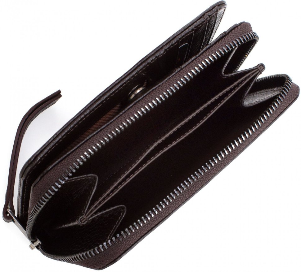 Темно-коричневый кошелек вертикального типа из зернистой кожи Tony Bellucci (10804)