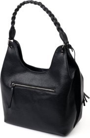 Кожаная женская сумка черного цвета с одной лямкой KARYA (2420867)