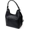 Кожаная женская сумка черного цвета с одной лямкой KARYA (2420867) - 2