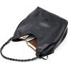 Кожаная женская сумка черного цвета с одной лямкой KARYA (2420867) - 8