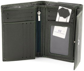 Жіноче шкіряне портмоне ST Leather 94581 зеленого кольору