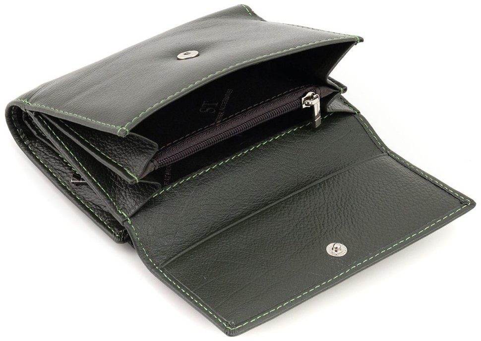 Женское портмоне кожаное ST Leather 94581 зеленого цвета modnotak фото №5