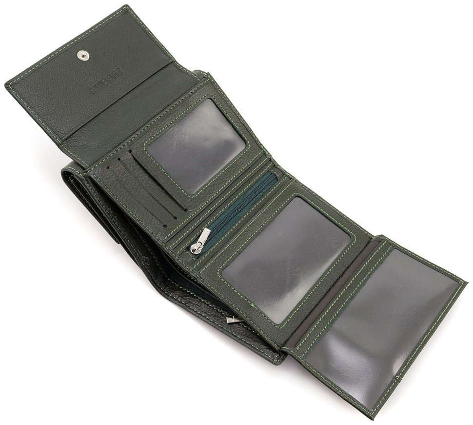 Женское портмоне кожаное ST Leather 94581 зеленого цвета modnotak фото №9
