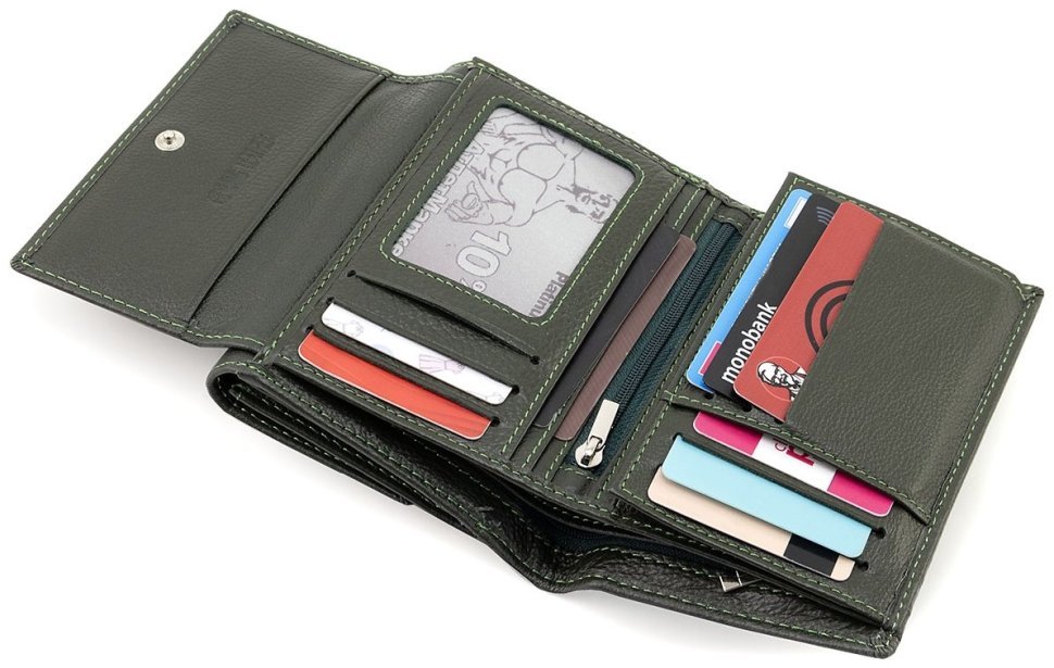 Женское портмоне кожаное ST Leather 94581 зеленого цвета modnotak фото №8