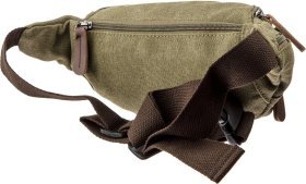Чоловіча текстильна сумка на пояс оливкового кольору Vintage (20174)