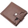 Мужское портмоне из натуральной кожи коричневого цвета с блоком под карточки KARYA (2421067) - 1