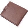 Чоловічий портмоне з натуральної шкіри коричневого кольору з блоком під картки KARYA (2421067) - 2
