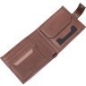 Чоловічий портмоне з натуральної шкіри коричневого кольору з блоком під картки KARYA (2421067) - 6