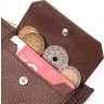 Мужское портмоне из натуральной кожи коричневого цвета с блоком под карточки KARYA (2421067) - 8