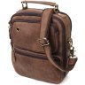Коричневая мужская сумка-барсетка среднего размера из натуральной кожи Vintage 2422250 - 1