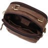 Коричневая мужская сумка-барсетка среднего размера из натуральной кожи Vintage 2422250 - 4