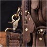 Коричневая мужская сумка-барсетка среднего размера из натуральной кожи Vintage 2422250 - 9