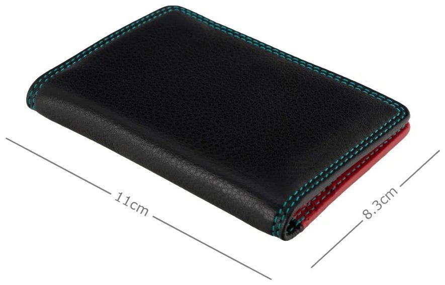 Кожаный картхолдер с ID-окошком для документов Visconti RB111 черный/разноцветный 95481 фото №4 Кожаный картхолдер с ID-окошком для документов Visconti RB111 черный/разноцветный 95481 modnotak фото №4