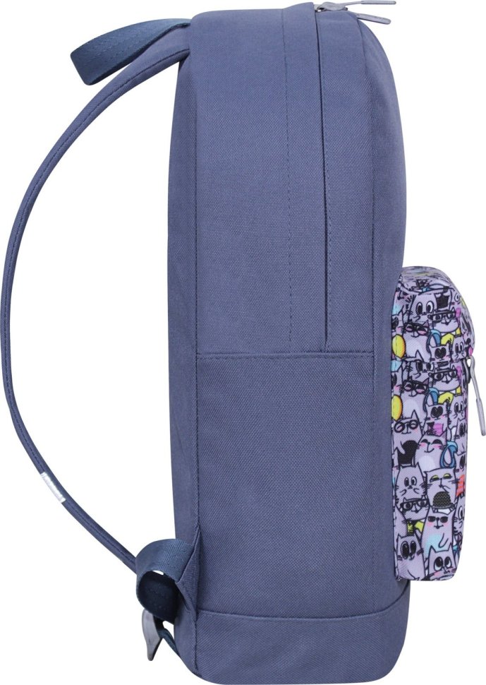 Серый рюкзак из текстиля с оригинальным принтом Bagland (55581)
