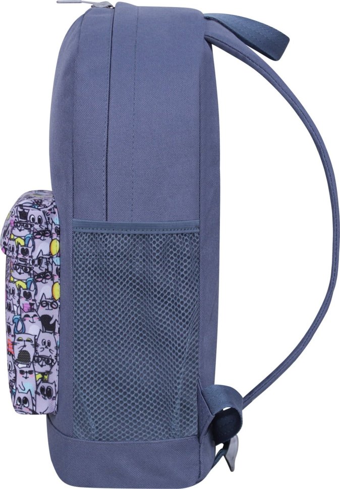 Серый рюкзак из текстиля с оригинальным принтом Bagland (55581)