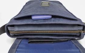 Вертикальная мужская сумка барсетка из винтажной кожи Крейзи VATTO (11723) - 2
