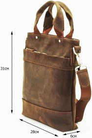 Шкіряна вінтажна сумка з ручками VATTO (11922)