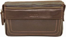 Удобный кожаный мужской клатч с ремешком на руку VATTO (12022)