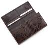 Лаковий коричневий гаманець з фіксацією на магніт KARYA (16193) - 3
