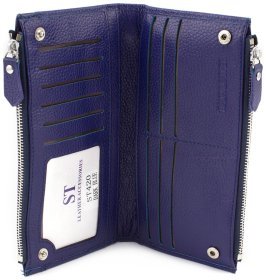 Жіночий стильний гаманець з кишенями на блискавці ST Leather (16045)