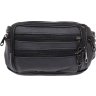 Чоловіча шкіряна багатофункціональна сумка на пояс чорного кольору Borsa Leather (21394) - 2